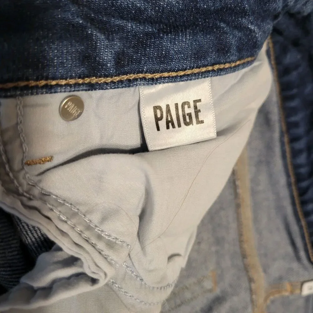 Paige Harper Women's Wide Leg Blue Denim Jeans Low Rise Size 29